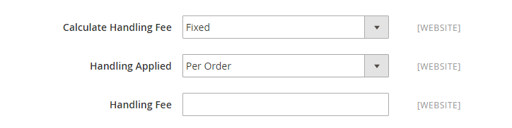 رسوم خدمات المناولة (Handling Fees) تعيين شركة شحن USPS لمتجرك على ماجنتو 2