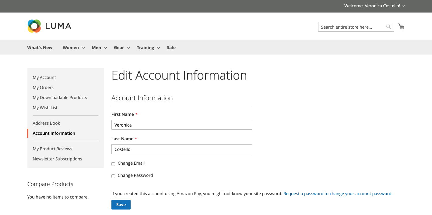 Account Information معلومات حساب العميل (Account Information) فى ماجنتو 2