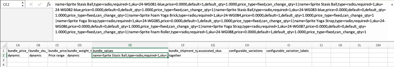 Bundle Values استيراد حزم المنتجات (Importing Bundle Products) فى ماجنتو 2